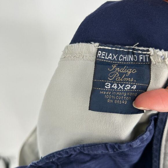 INDIGO PALMS Men's Light Stone Gray Straight Leg Dress Pants Size 34 x 34 - Picture 7 of 7